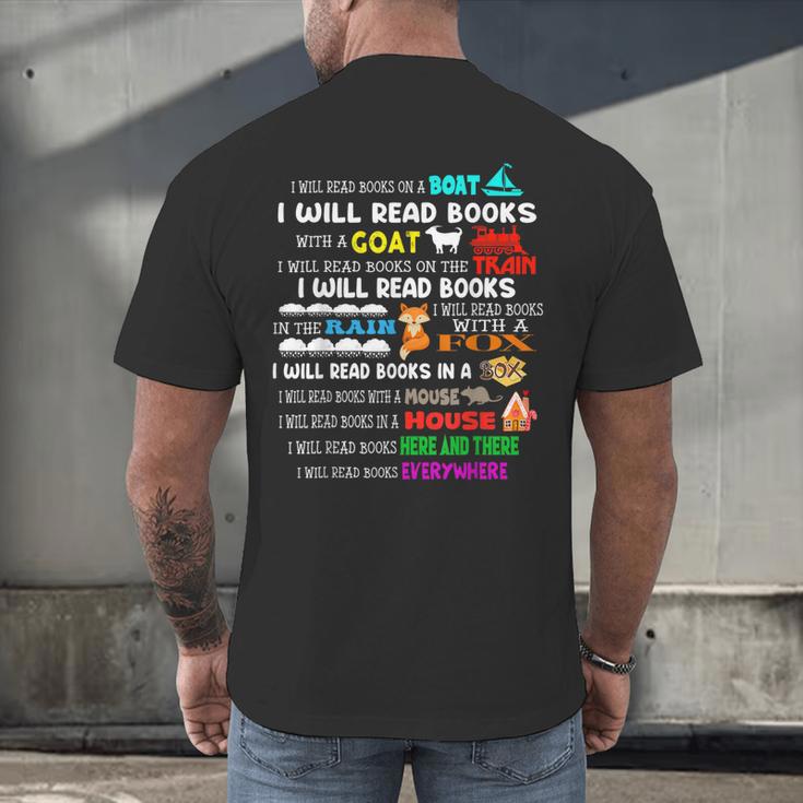 Read My Shirt Day For Kids Boy Girls i Will Read Book Men's Back Print T-Shirt Read My Shirt Day For Kids Boy Girls i Will Read Book Men's Back Print T-Shirt