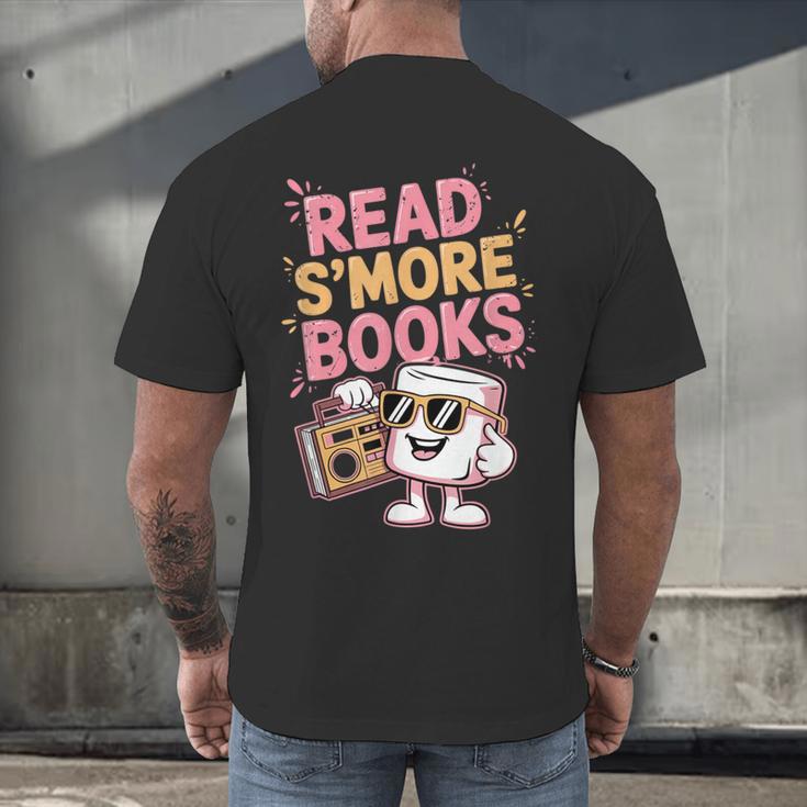 Read S'More Books Camping Outdoors Travel Campfire Smores Men's Back Print T-Shirt