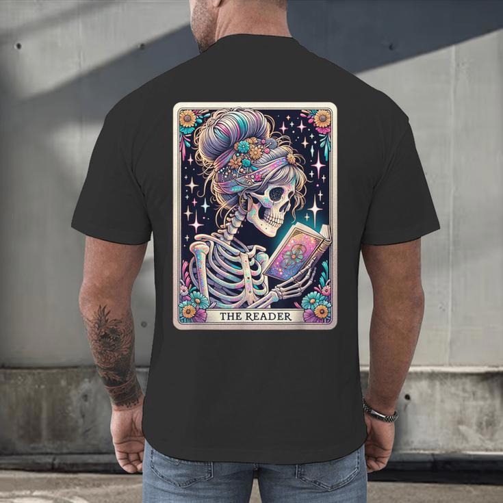 The Reader Tarot Card Women Book Lover Librarian Read Men's Back Print T-Shirt