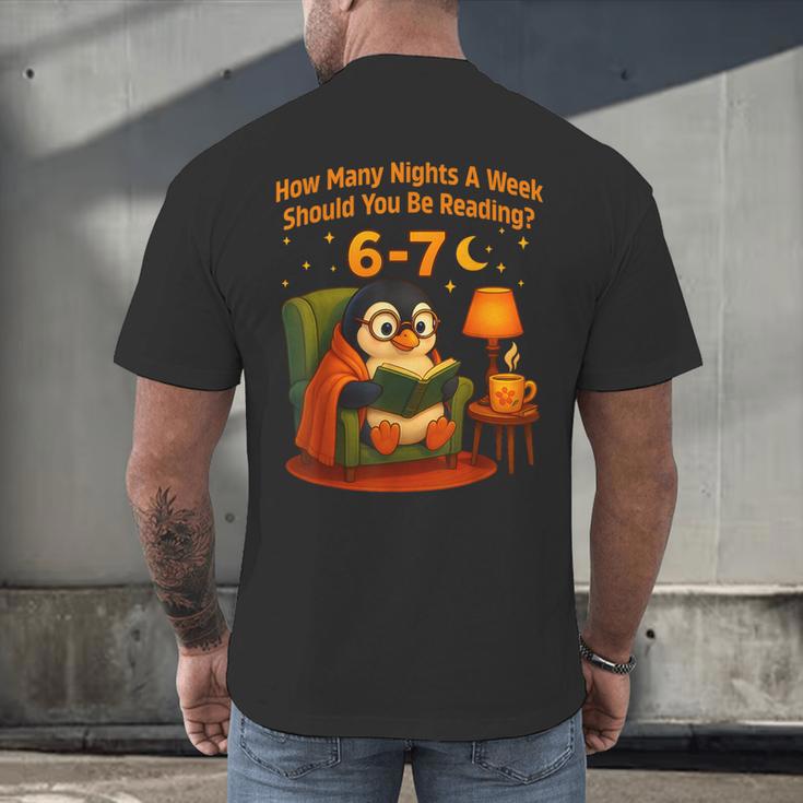 Reading 6 7 Six Seven Meme English Teacher Book Lover Men's Back Print T-Shirt