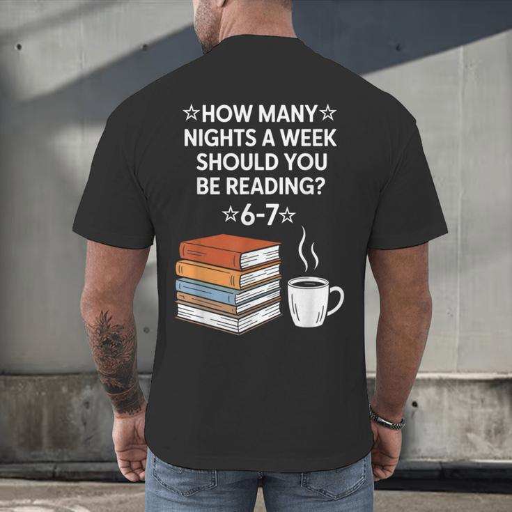 Reading 6-7 Six Seven Meme English Teacher Book Lover Men's Back Print T-Shirt