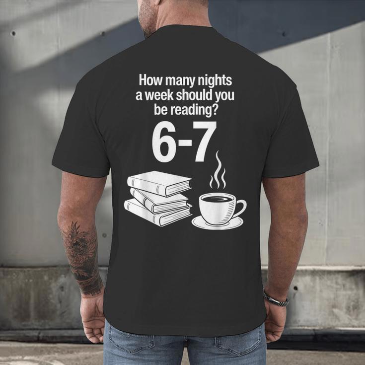 Reading 67 Meme English Teacher Book Lover Men's Back Print T-Shirt