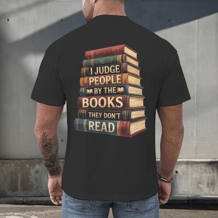 Reading Book Men's Back Print T-Shirt