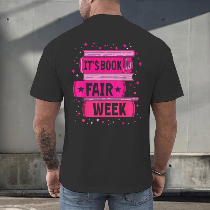 Reading Books Its Book Fair Week Men's Back Print T-Shirt Reading Books Its Book Fair Week Men's Back Print T-Shirt