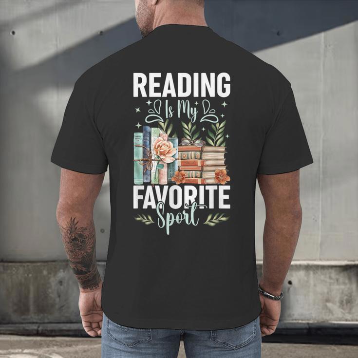 Reading Is My Favorite Sport Bookworm Men's Back Print T-Shirt Reading Is My Favorite Sport Bookworm Men's Back Print T-Shirt