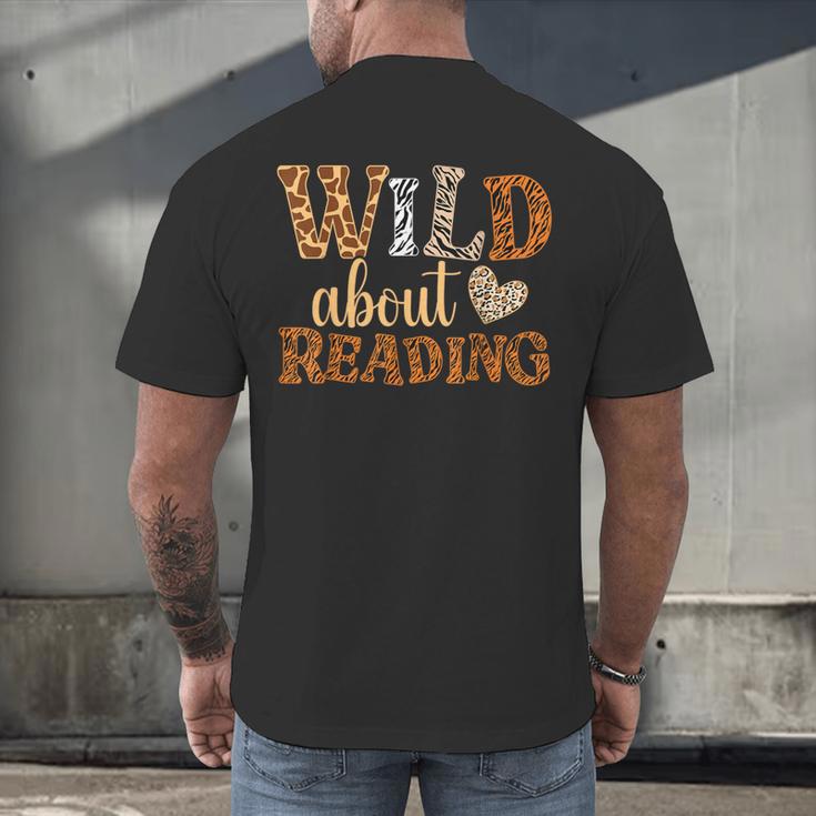 Reading Lover Wild About Reading Reading Books And Bookworm Men's Back Print T-Shirt