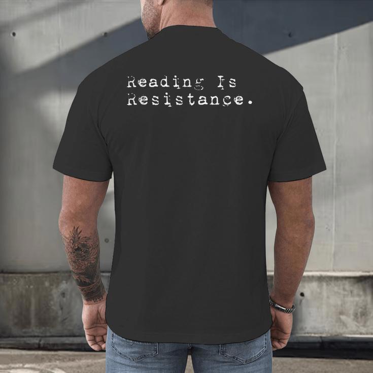 Reading Is Resistance Banned Books Men's Back Print T-Shirt Reading Is Resistance Banned Books Men's Back Print T-Shirt