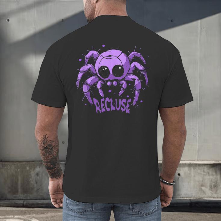 Recluse Pastel Goth Spider Shy Introvert Creepy Cute Kawaii Men's Back Print T-Shirt