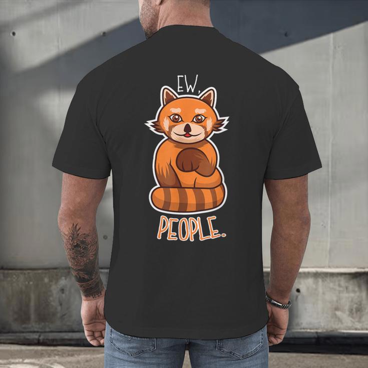 Red Panda Introvert For Red Pandas Fan Men's Back Print T-Shirt Red Panda Introvert For Red Pandas Fan Men's Back Print T-Shirt