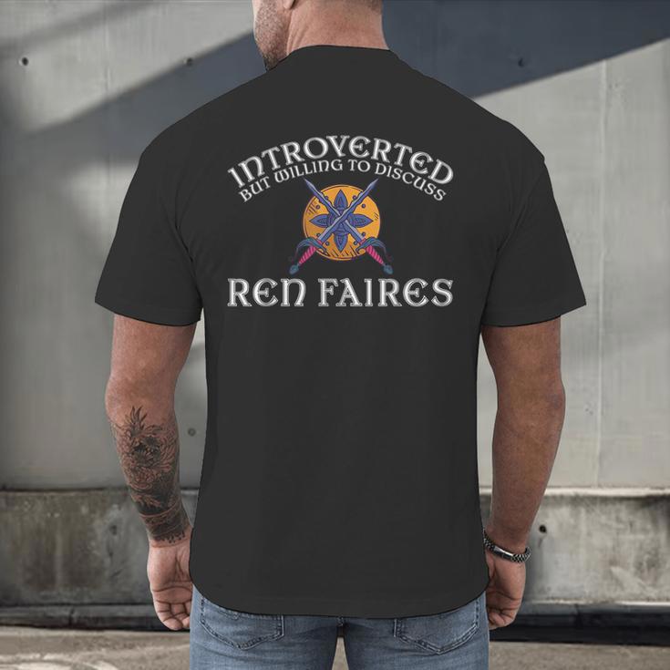 Renaissance Festival Introvert Medieval Ren Faire Men's Back Print T-Shirt Renaissance Festival Introvert Medieval Ren Faire Men's Back Print T-Shirt