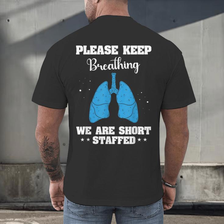 Respiratory Therapist Appreciation RT School Graduation Men's Back Print T-Shirt