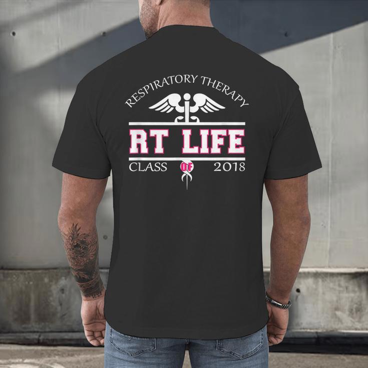 Respiratory Therapist Graduation Class Of 2018 Pink RT Life Men's Back Print T-Shirt