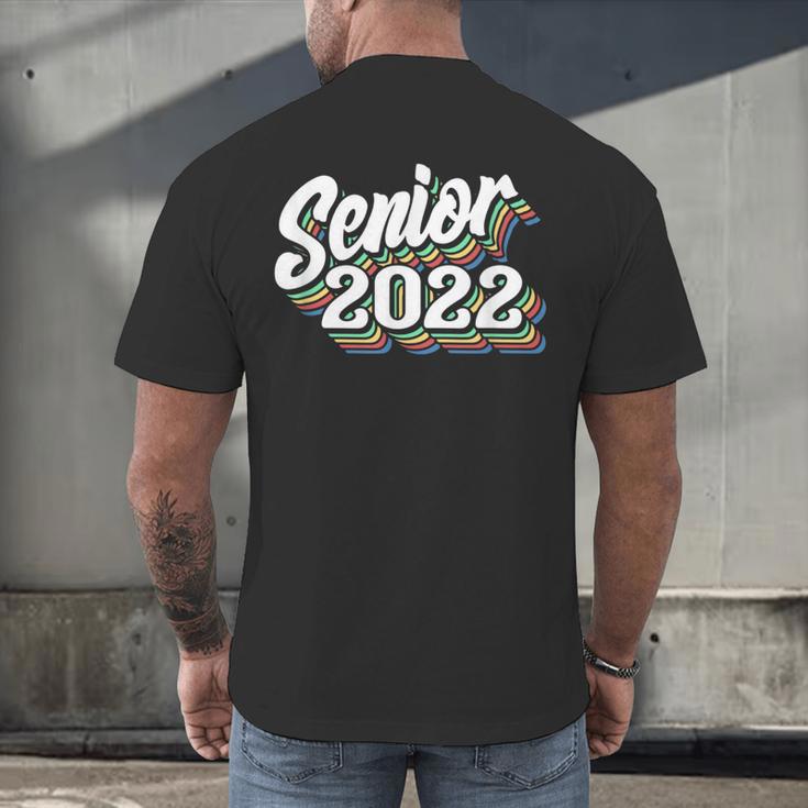 Retro Senior Class Of 2022 Men Women Graduation 90's Grad Men's Back Print T-Shirt