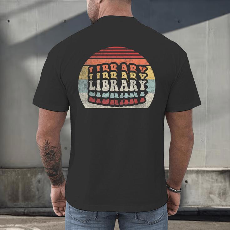 Retro Vintage Bookworm Library Shirt Book Lover Men's Back Print T-Shirt Retro Vintage Bookworm Library Shirt Book Lover Men's Back Print T-Shirt