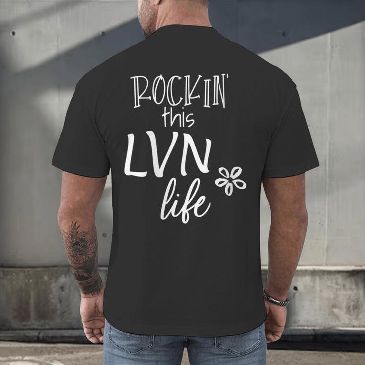 Rockin This Life Cute LVN Graphic For Nurse Graduation Men's Back Print T-Shirt