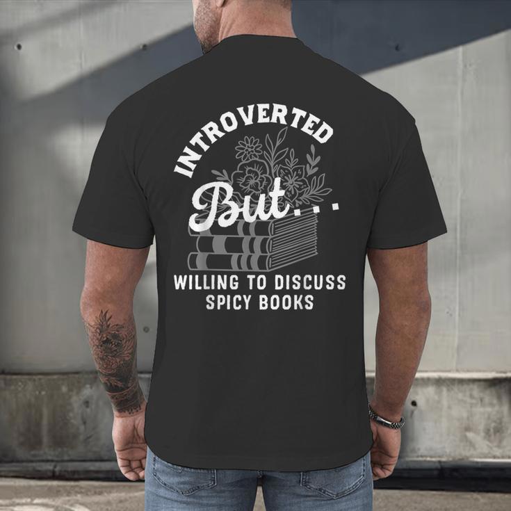 Romance Reader Spicy Book Merch Book Lovers Bookish Women Men's Back Print T-Shirt