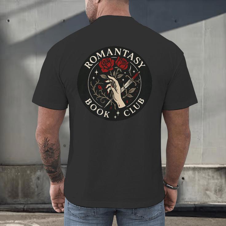 Romantasy Book Club Enthusiast Men's Back Print T-Shirt Romantasy Book Club Enthusiast Men's Back Print T-Shirt