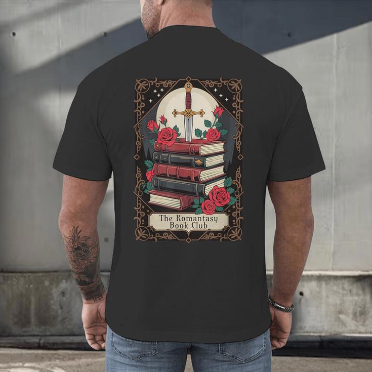Romantasy Book Club Tarot Card Men's Back Print T-Shirt Romantasy Book Club Tarot Card Men's Back Print T-Shirt