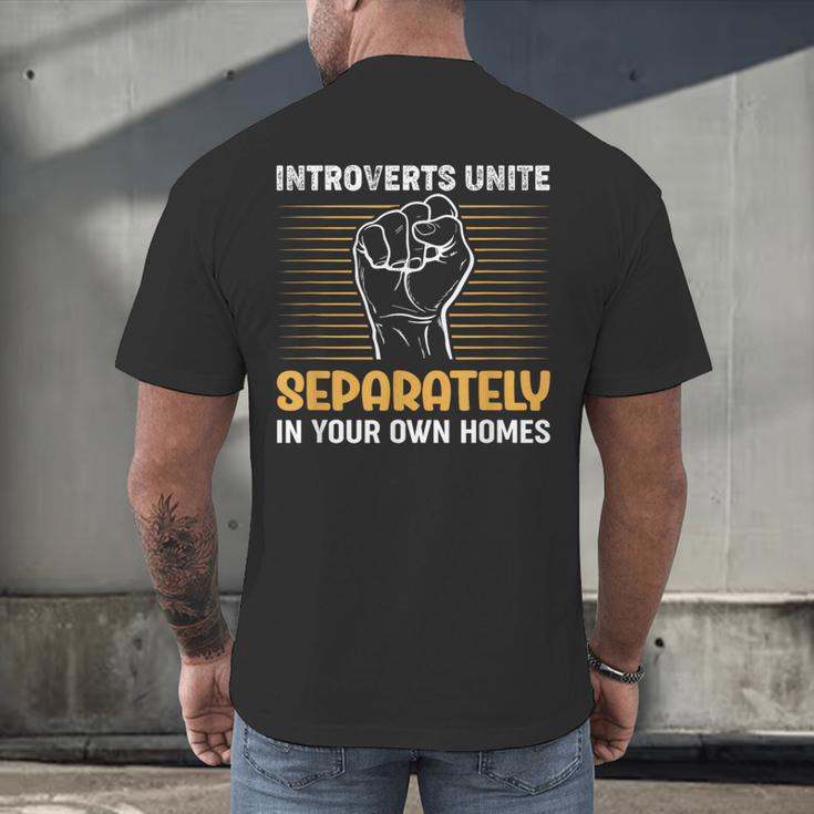 Sarcastic Anti Social Introvert Social Interaction Men's Back Print T-Shirt