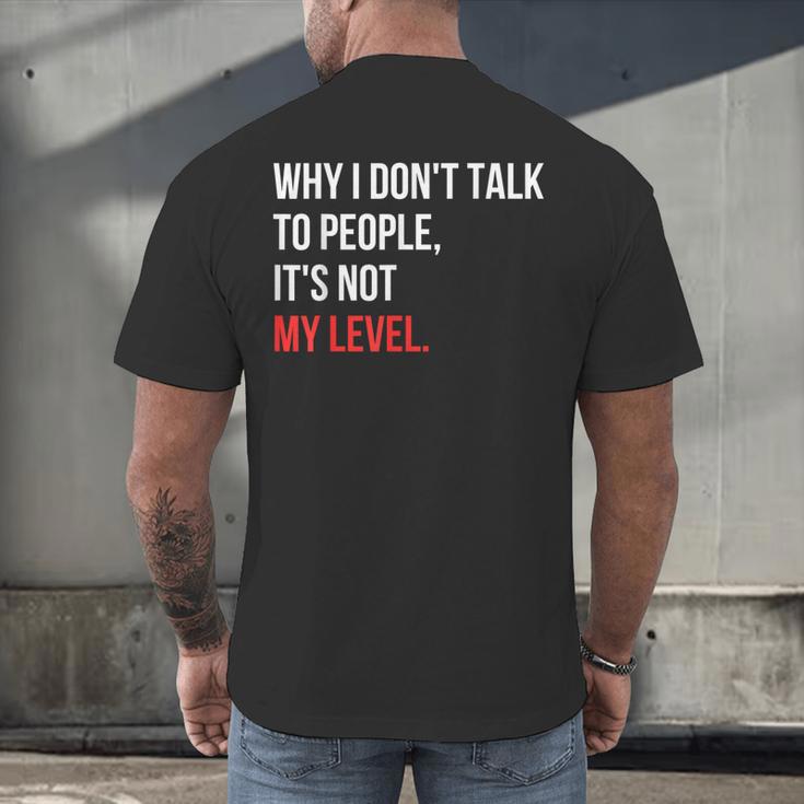 Sarcastic Introvert Attitude Quote Men's Back Print T-Shirt