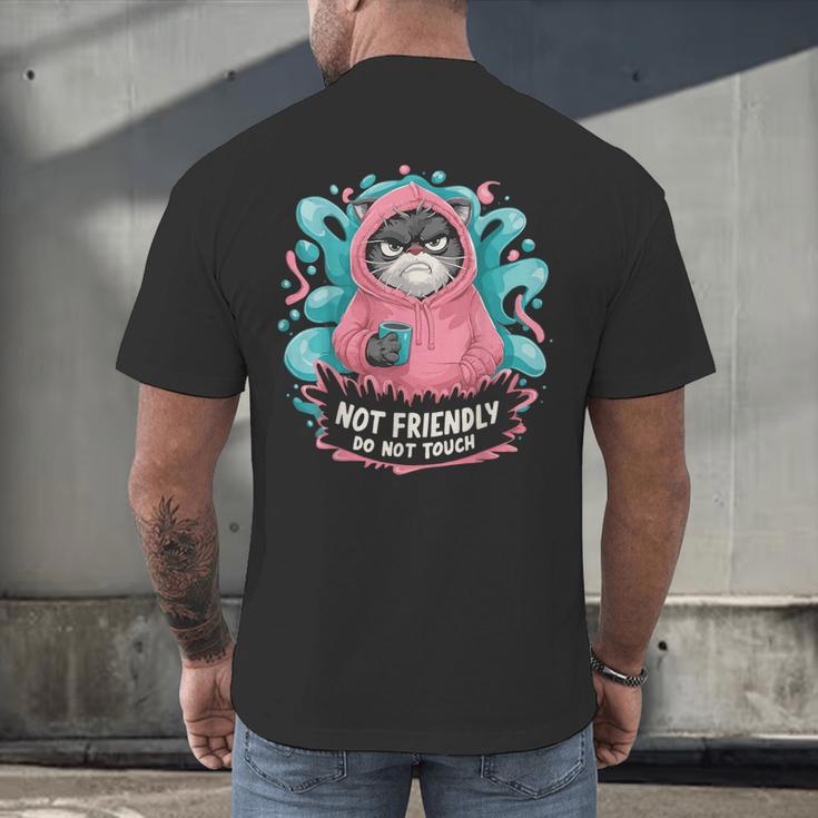 Sarcastic Loner Introvert Clothing Not Friendly Do Not Touch Small Men's Back Print T-Shirt Sarcastic Loner Introvert Clothing Not Friendly Do Not Touch Small Men's Back Print T-Shirt