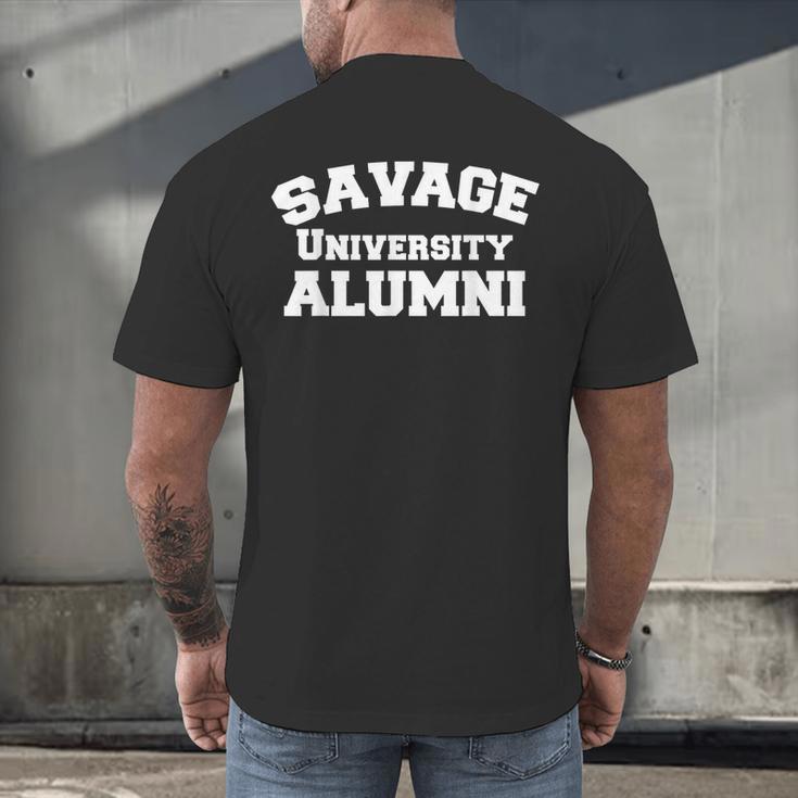 Savage University Shirt School Graduation Shirts Men's Back Print T-Shirt