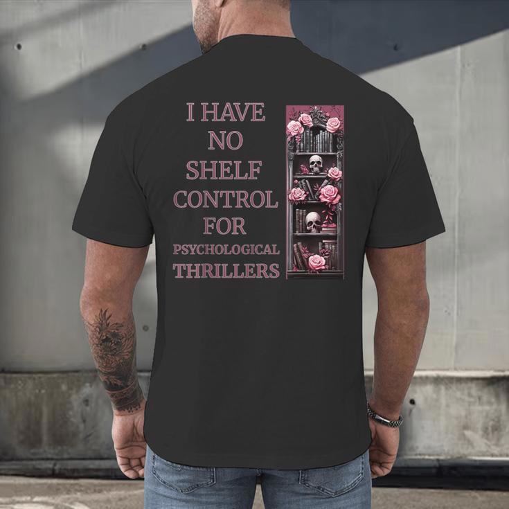 Saying Psychological Thriller Book Reader Lover Men's Back Print T-Shirt