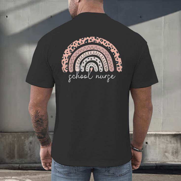 School Nurse Appreciation Rainbow Graduation Medical Nursing Men's Back Print T-Shirt