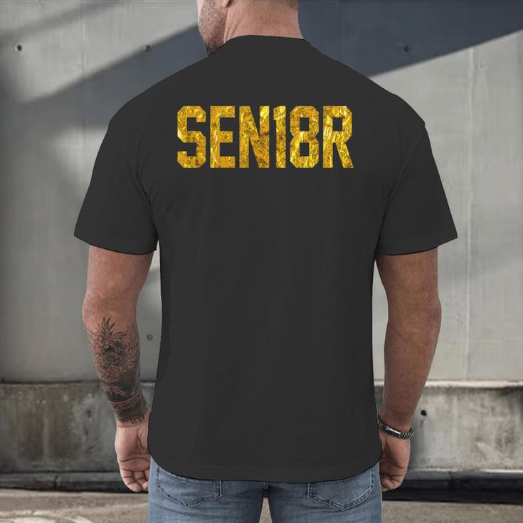 SEN18R Senior 2018 High School Graduation Party T-Shirt Men's Back Print T-Shirt