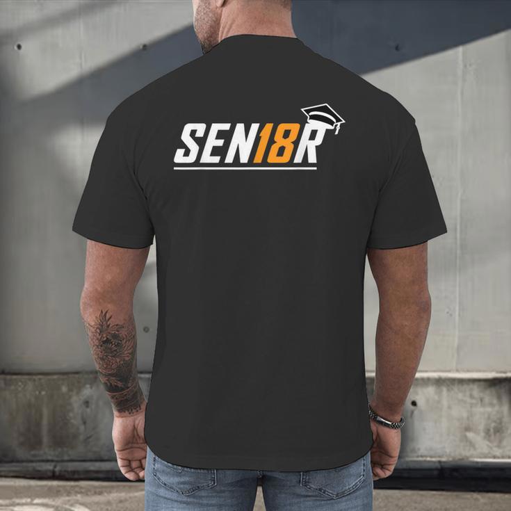 Senior 18 High School Graduation Eighteen Year Old Grad Men's Back Print T-Shirt