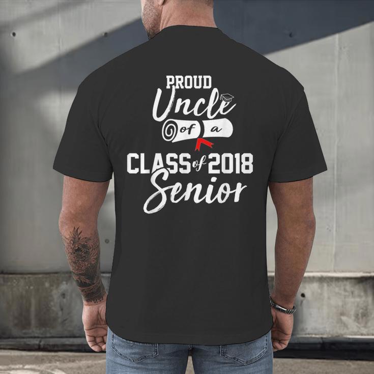 Senior 2018 Graduate Shirt Graduation College Retro Style Men's Back Print T-Shirt