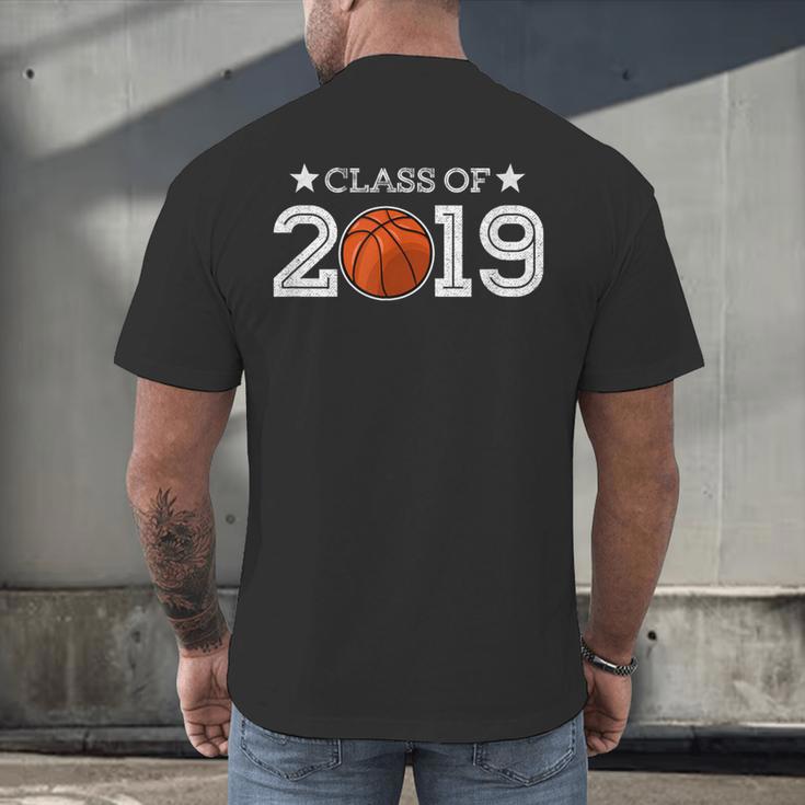 Senior 2019 Basketball Shirt Graduation Class Of 2019 Stars Men's Back Print T-Shirt