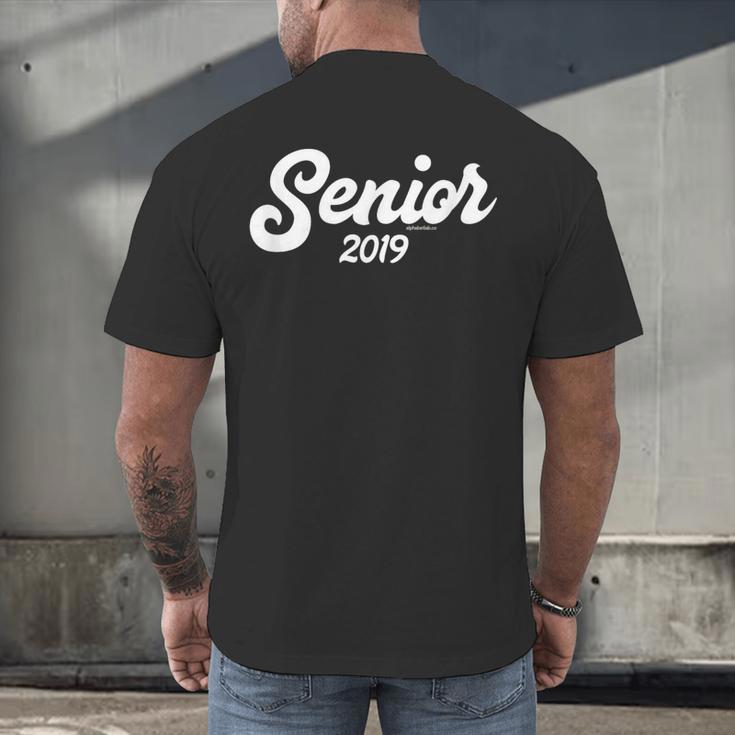 Senior 2019 Class Of 2019 Graduation Him Her Tee Men's Back Print T-Shirt