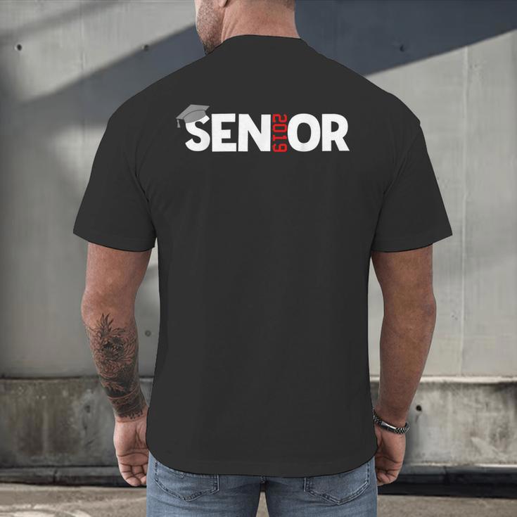 Senior 2019 Graduation Gift For High School T-Shirt Men's Back Print T-Shirt
