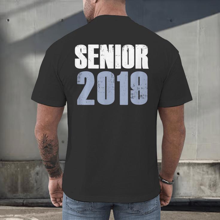 Senior 2019 Shirt Graduation Class Back To School Tee Men's Back Print T-Shirt