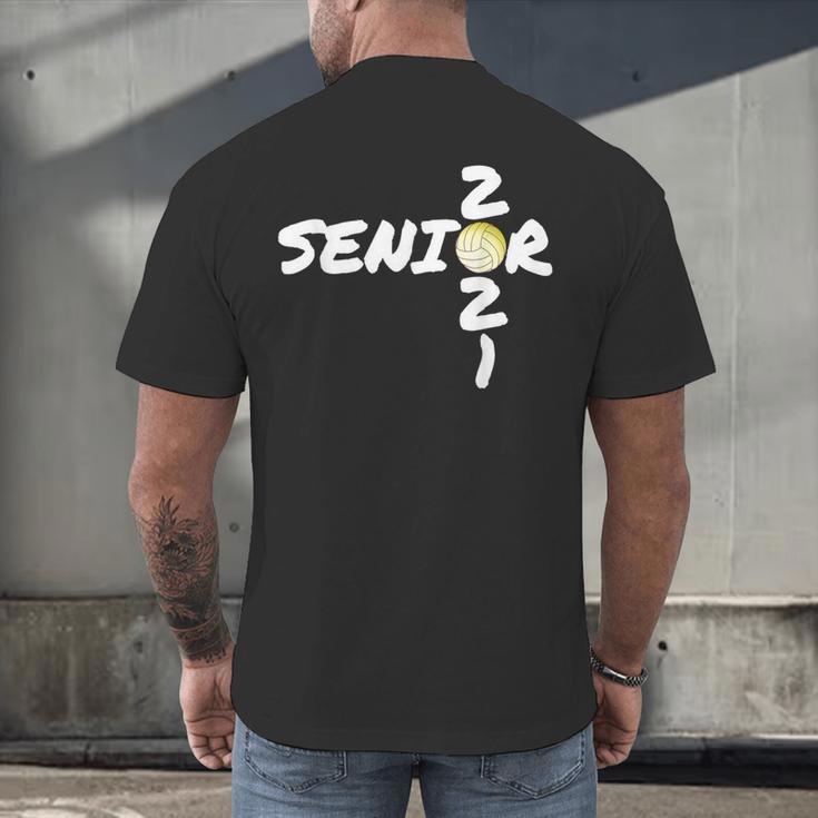 Senior 2021 Volleyball Graduation Shirt Men's Back Print T-Shirt