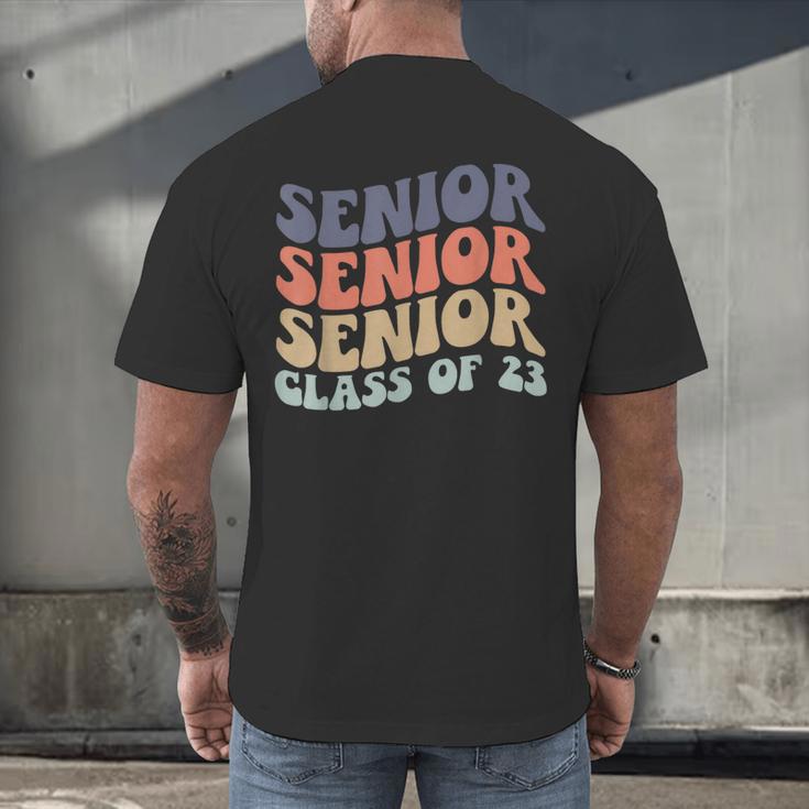 SENIOR 2023 Retro Class Of 2023 Seniors Graduation 23 Hippie Men's Back Print T-Shirt