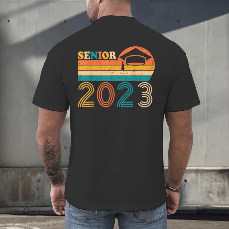 Senior 2023 Retro Class Of 2023 Seniors Graduation 23 Men's Back Print T-Shirt