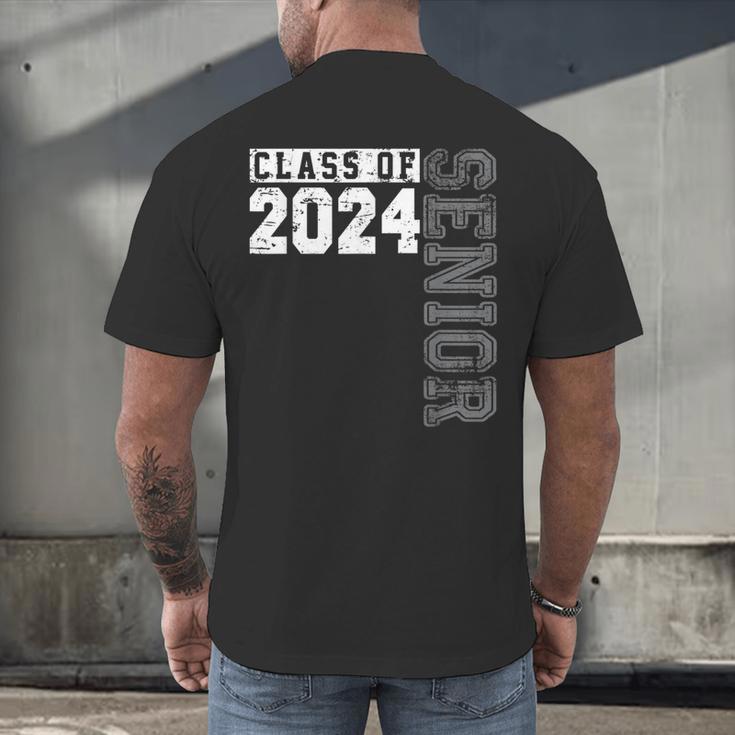 Senior 2024 Class Of 2024 Seniors Graduation 2024 Senior 24 Men's Back Print T-Shirt