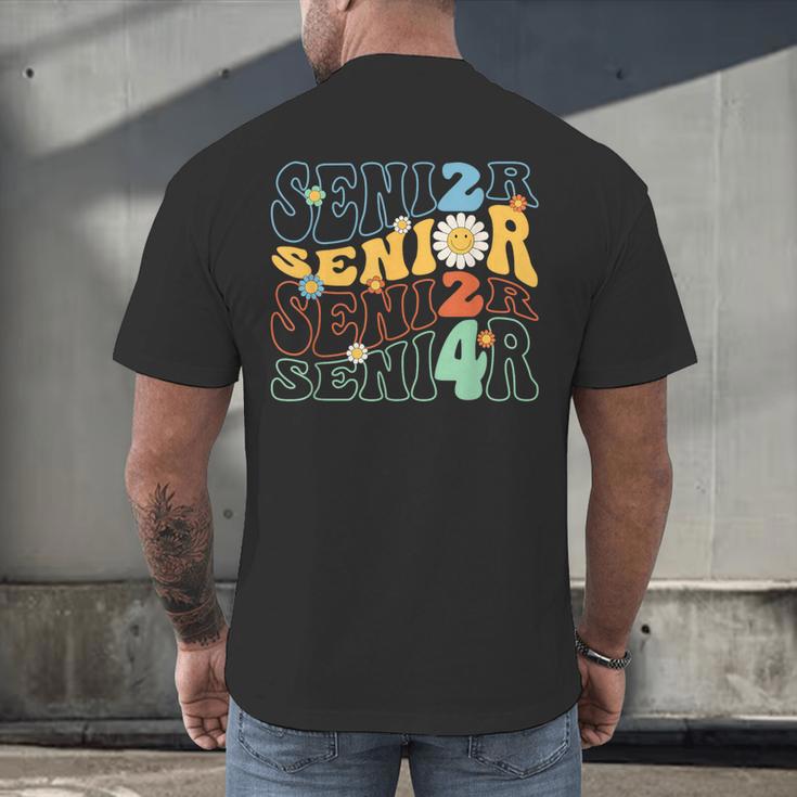 Senior 2024 Groovy Retro Class Of 2024 Graduation Senior 24 Men's Back Print T-Shirt