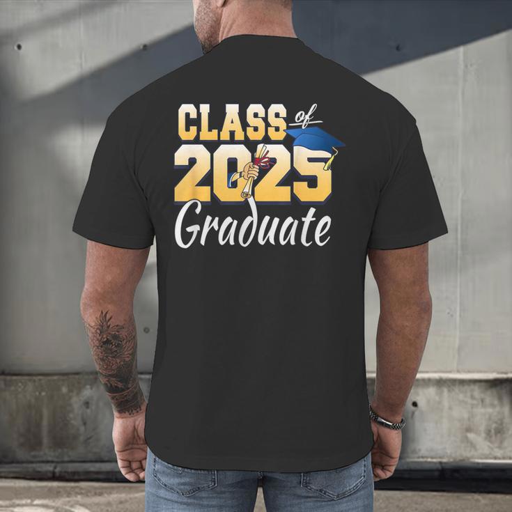 Senior 2025 Class Of 2025 Senior Graduate 2025 Graduation Men's Back Print T-Shirt