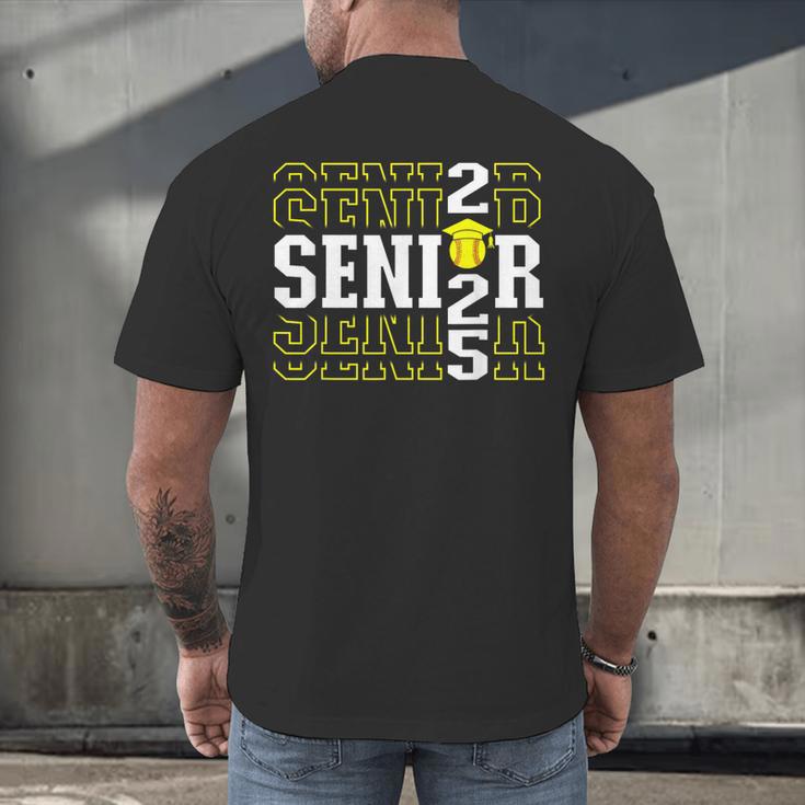 Senior 2025 Softball Class Of 2025 Graduation Men's Back Print T-Shirt