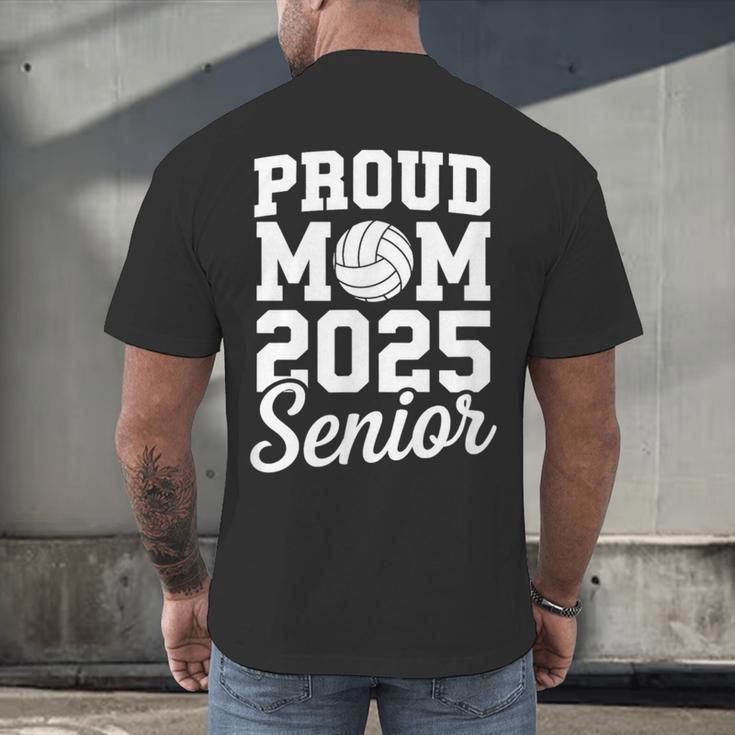 Senior 2025 Volleyball Mom High School Graduation Outfit Fun Men's Back Print T-Shirt