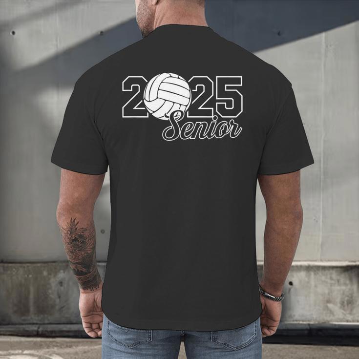 Senior 2025 Volleyball Mom High School Graduation Outfit Pro Men's Back Print T-Shirt