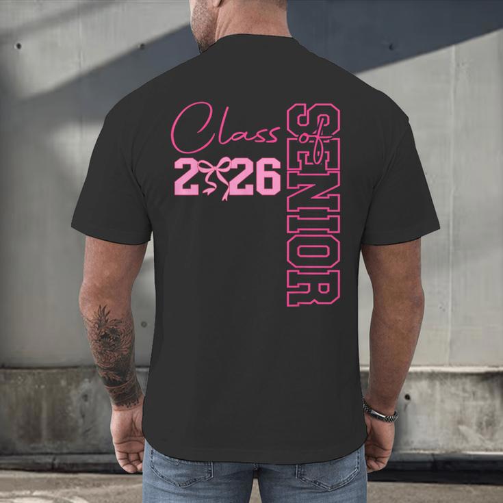 Senior 2026 Class Of 2026 Coquette Bow Graduation 2026 Men's Back Print T-Shirt
