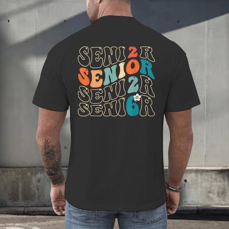 Senior 2026 Class Of 2026 Retro Groovy Graduation Grad Women Men's Back Print T-Shirt