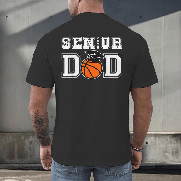 Senior 2026 Dad Basketball Graduation Men's Back Print T-Shirt