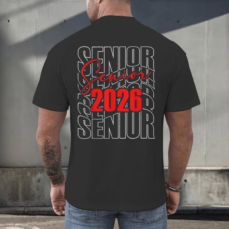 Senior 2026 Retro Class Of 2026 Graduation For Students Men's Back Print T-Shirt
