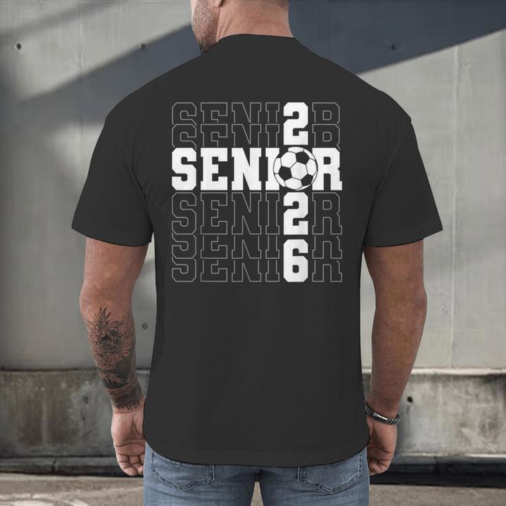 Senior 2026 Soccer Player Class Of 2026 Senior Graduation Men's Back Print T-Shirt