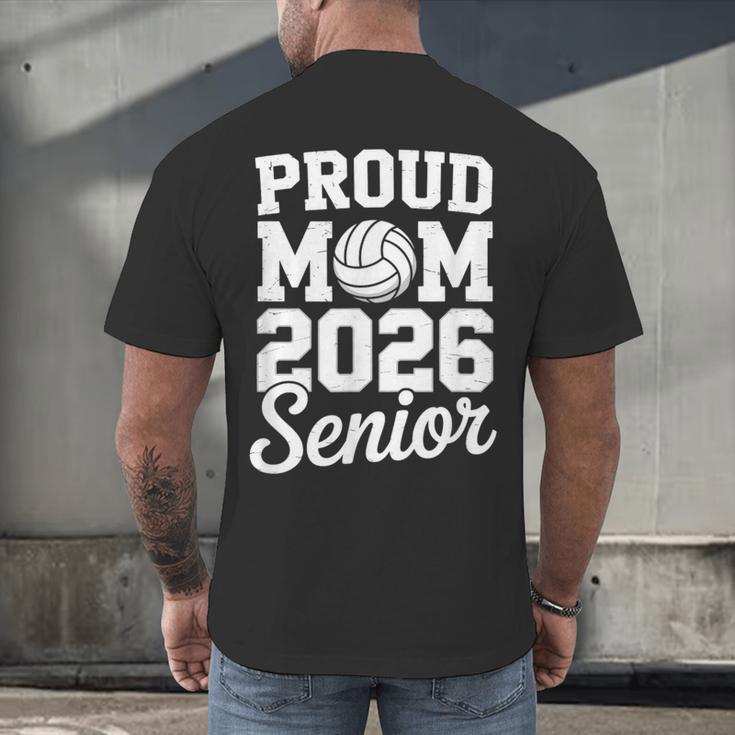 Senior 2026 Volleyball Mom High School Graduation Outfit Men's Back Print T-Shirt
